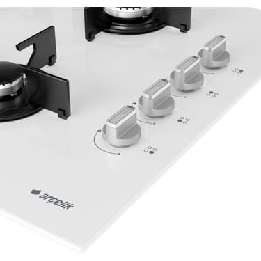 Arçelik Gazlı Ankastre Ocak 2 Gözlü Doğalgaz Kullanımıyla 7,4 kW Güç Altın Cam Yüzey 5