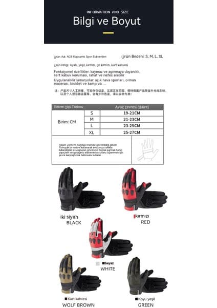 Xinghe Shop Kaliteli Binicilik & Motosiklet Eldivenleri - Koruyucu ve Nefes Alabilir 7