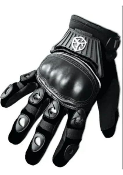 Motoanl Korumalı Neopren Siyah Motosiklet Eldiveni