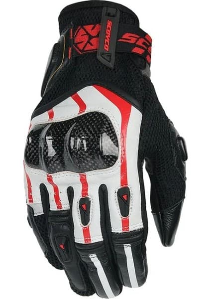 Motoanl Karbon Fiber Koruma Deri Motosiklet Eldiveni - Yazlık