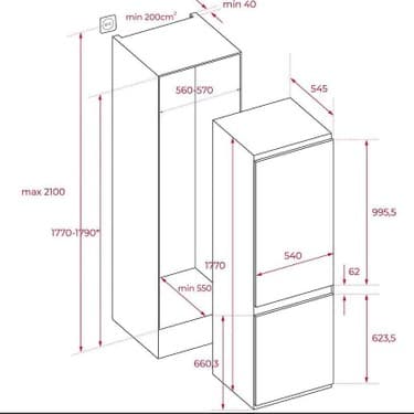 Teka Rbf 73350 Fı No Frost Ankastre Buzdolabı 2