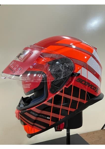 Scoyco X507 Güneş Vizörlü Kapalı Motosiklet Kaskı 8