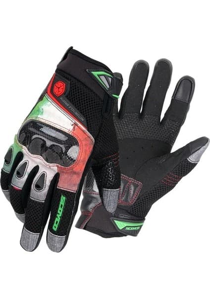 Ebakbak Motosiklet Eldiveni Esnek Kumaş Karbon Full Koruma Reflektörlü Aşınmaya Karşı Dirençli Motor Eldiven