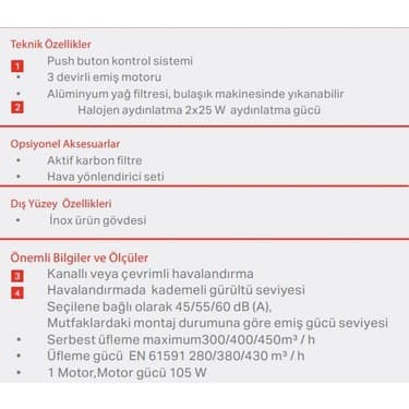 Termikel Ankastre Davlumbaz Kochia Siyah BB60 2