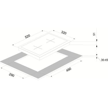 Vinola MOG.3010.111.01 Siyah Cam Domino Ocak - Doğalgaz 2