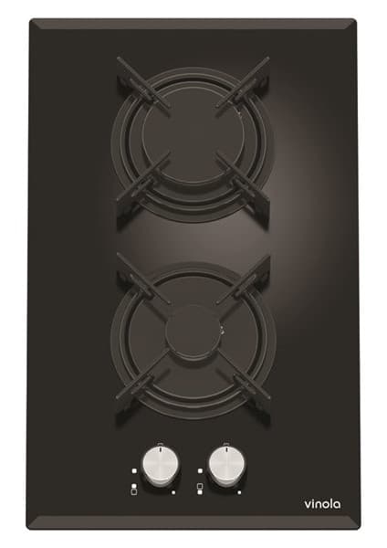 Vinola MOG.3010.111.01 Siyah Cam Domino Ocak - Doğalgaz