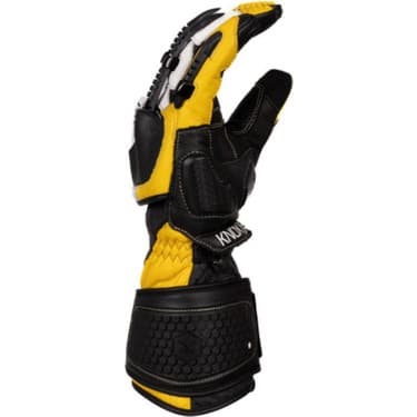 Knox Handroid (Mk5) Korumalı Deri Motosiklet Eldiveni (Siyah / Sarı) 2