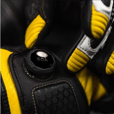 Knox Handroid (Mk5) Korumalı Deri Motosiklet Eldiveni (Siyah / Sarı) 5