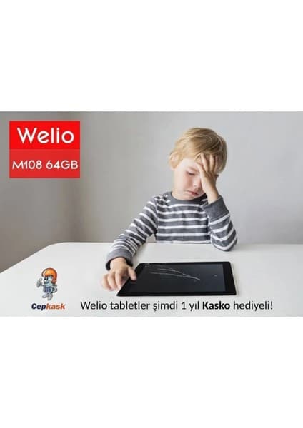 Welio Welıo Tab M108 64GB 10.1 Inc 3 GB Ram 64 IPS Ekran Hafıza Kart Destekli Tablet 5