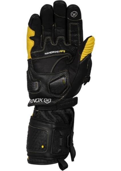 Knox Handroid (Mk5) Korumalı Deri Motosiklet Eldiveni (Siyah / Sarı) 7