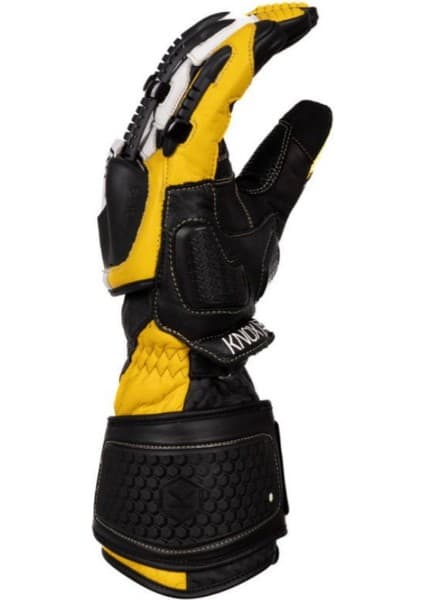Knox Handroid (Mk5) Korumalı Deri Motosiklet Eldiveni (Siyah / Sarı) 8