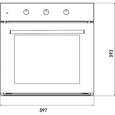 Kumtel Kristal Beyaz Cam Ankastre Fırın A66 - S2 (Mt) 3 Pro 3 Düğme(Dizayn B) Cam 5
