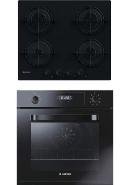 Hoover 2'li Siyah Cam Ankastre Set ( 3051-HVWM6MB )