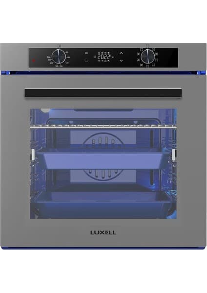 Luxell 88 Litre A-68 Sgf3 Platinum Metalik Gri Ankastre 9+1 Programlı Dijital Fırın