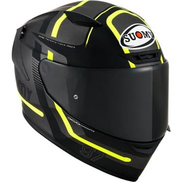 Suomy Track-1 Kask Nınety Seven Gun Metal-Yellow 2