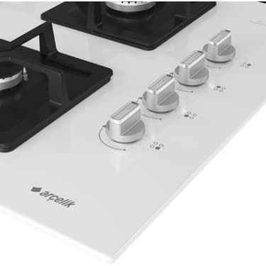 Arçelik Ocd K 651 Dwyb Gazlı Cam Tablalı Ocak Beyaz 3