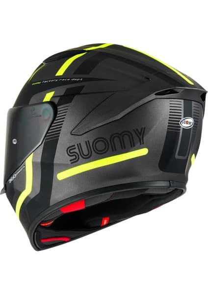 Suomy Track-1 Kask Nınety Seven Gun Metal-Yellow 7