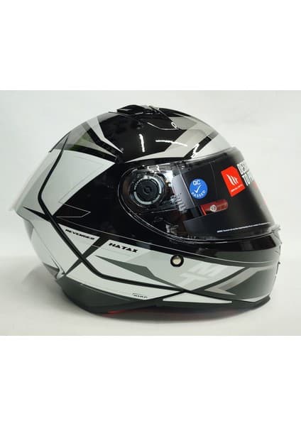 MT Revenge 2 Hatax B2 Parlak Gri Siyah - Şeffaf Vizörlü V-14B 8