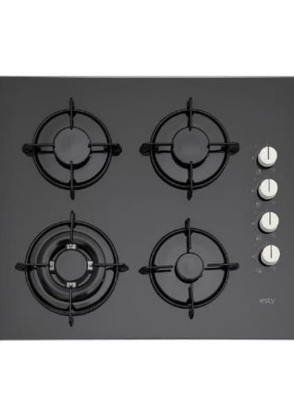 Esty Aco 5434 B01 4 Göz Siyah Ankastre Cam Ocak