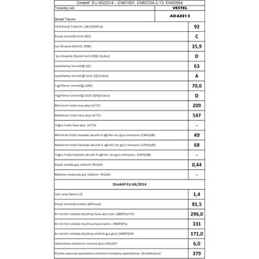 Vestel AD-6331 S Ankastre Davlumbaz 4