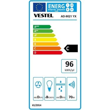 Vestel AD-9021 Yx Ankastre Davlumbaz 8698902644884 2