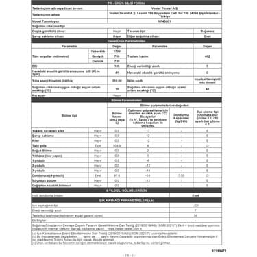 Vestel NF45001 402 Lt No-Frost Buzdolabı 6