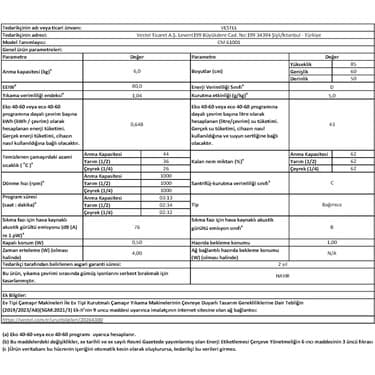 Regal CM 61001 6 kg 1000 Devir Çamaşır Makinesi 3