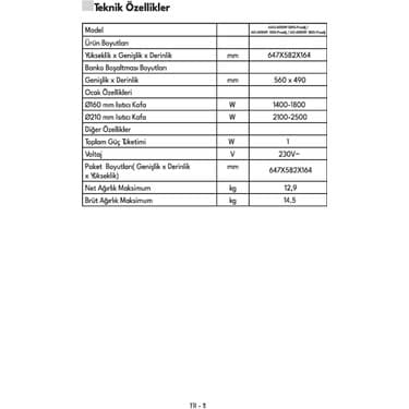 Vestel AO-651049 Sdg-Prestij 65 cm Cam Ankastre Ocak 2