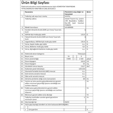 Vestel 65UM9900 65" 165 Ekran Dahili Uydu Alıcılı 4K Ultra HD Smart MiniLED TV 8