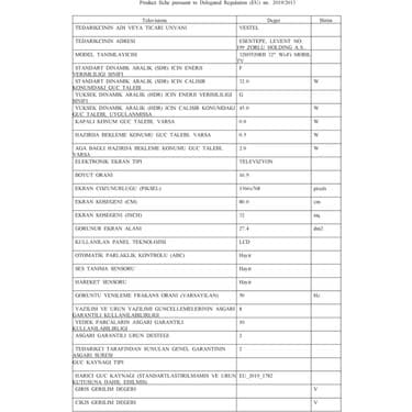Vestel 32H9520RB 32" 81 Ekran Dahili Uydu Alıcılı HD Ready Smart LED TV 7