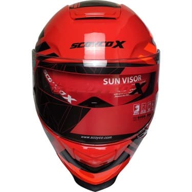 Scoyco X507 Güneş Vizörlü Kapalı Kask Eagle Skın Turuncu 4