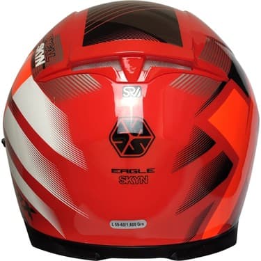 Scoyco X507 Güneş Vizörlü Kapalı Kask Eagle Skın Turuncu 5