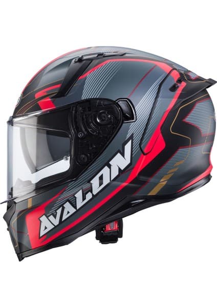 Caberg Avalon x Optıc Kırmızı Gri Motosiklet Kask 6