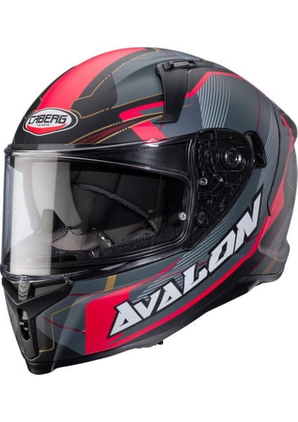 Caberg Avalon x Optıc Kırmızı Gri Motosiklet Kask