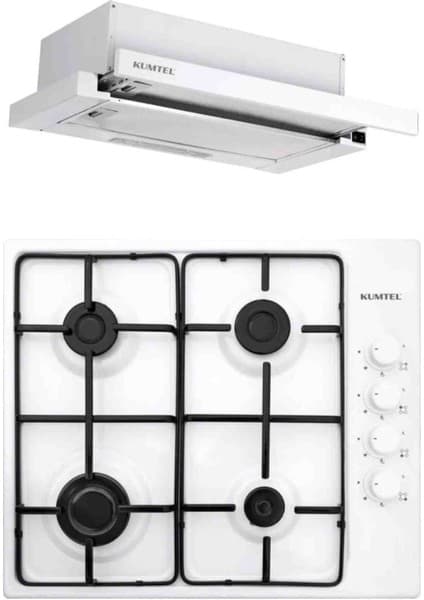 Kumtel Sürgülü Aspiratörlü Ankastre Set Üstü Ocak - LPG'li