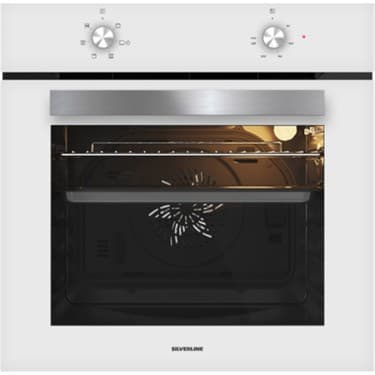 Silverline Beyaz Cam Ankastre Set (3420 Classy Davlumbaz - CS5436W01 Ocak - BO65E1W01 Fırın) 4