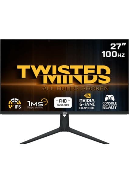 Twisted Minds Twısted Mınds 27 TM27FHD100IPS Fhd 100HZ 1ms HDMI VGA IPS Freesync/gsync Çerçevesiz Gamıng Monitör