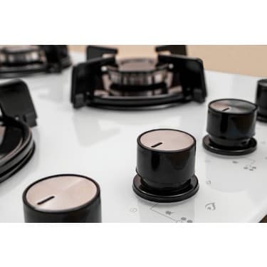 İtimat 1530 Beyaz Seramik Cam Ankastre Ocak Doğalgaz 2