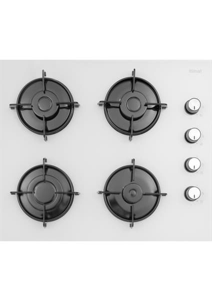 İtimat 1530 Beyaz Seramik Cam Ankastre Ocak Doğalgaz