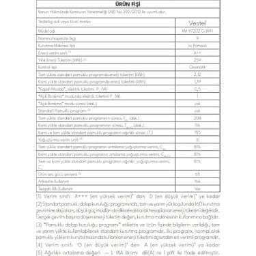 Vestel  KM 97202 S WIFI 9 kg Kurutma Makinesi 3