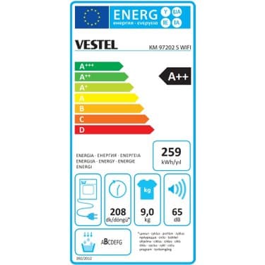 Vestel  Km 107202 G WIFI 10 kg Kurutma Makinesi 2