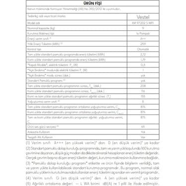 Vestel  Km 107202 G WIFI 10 kg Kurutma Makinesi 3