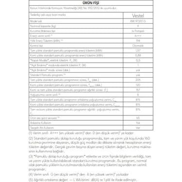 Vestel  Km 97302 G Wıfı 9 kg Kurutma Makinesi 3