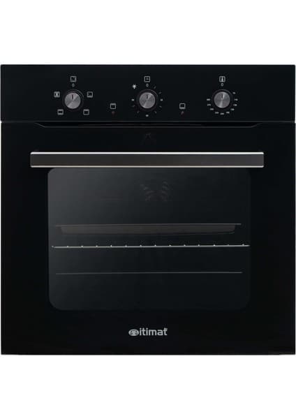 İtimat 6021 Turbofan Siyah Cam Ankastre Fırın 70 LT