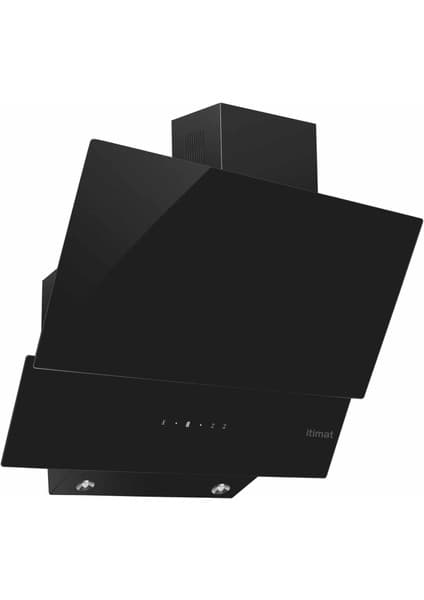 İtimat Siyah Cam Davlumbaz Dokunmatik Kontrol 190W 56 dB Sessiz Çalışma Özelliği ile