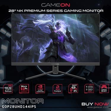 Gameon 28" IPS 4K UHD 144Hz 2.1 HDMI Siyah Oyuncu Monitörü 2