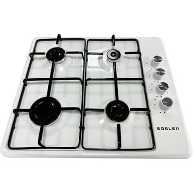 Süsler SSO-2125 Beyaz Gaz Emniyetli 4 Gözlü LPG Tüp Uyumlu Ocak 2