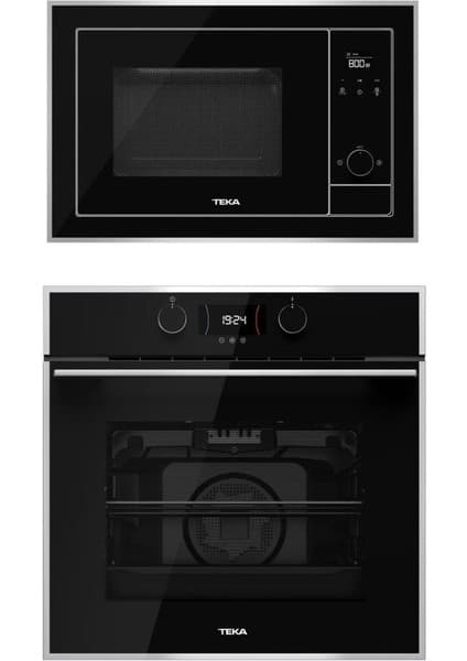 Teka Siyah Set (Hlb 840 Ss Ankastre Fırın -Ml 820 Bıs Ankastre Mikrodalga Fırın)