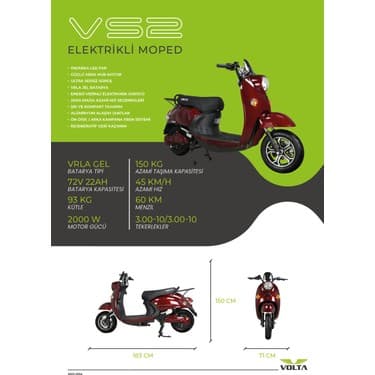 Volta Vs2 Elektrikli Motosiklet Beyaz 2023 3