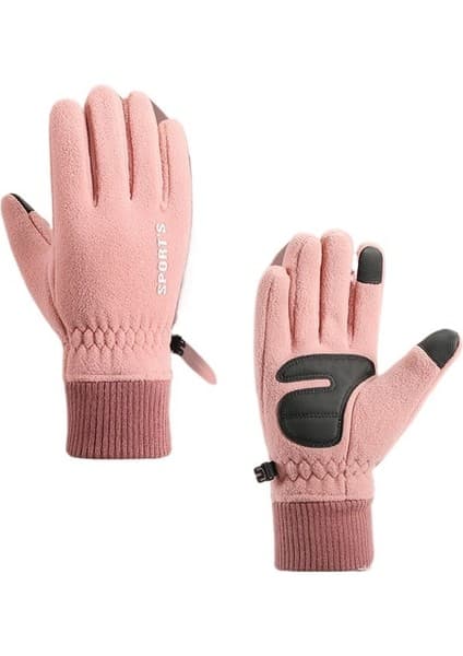 Jiuyue Çiftler İçin Kış Bisikleti Artı Kadife Dokunmatik Ekranlı Spor Eldivenleri 2